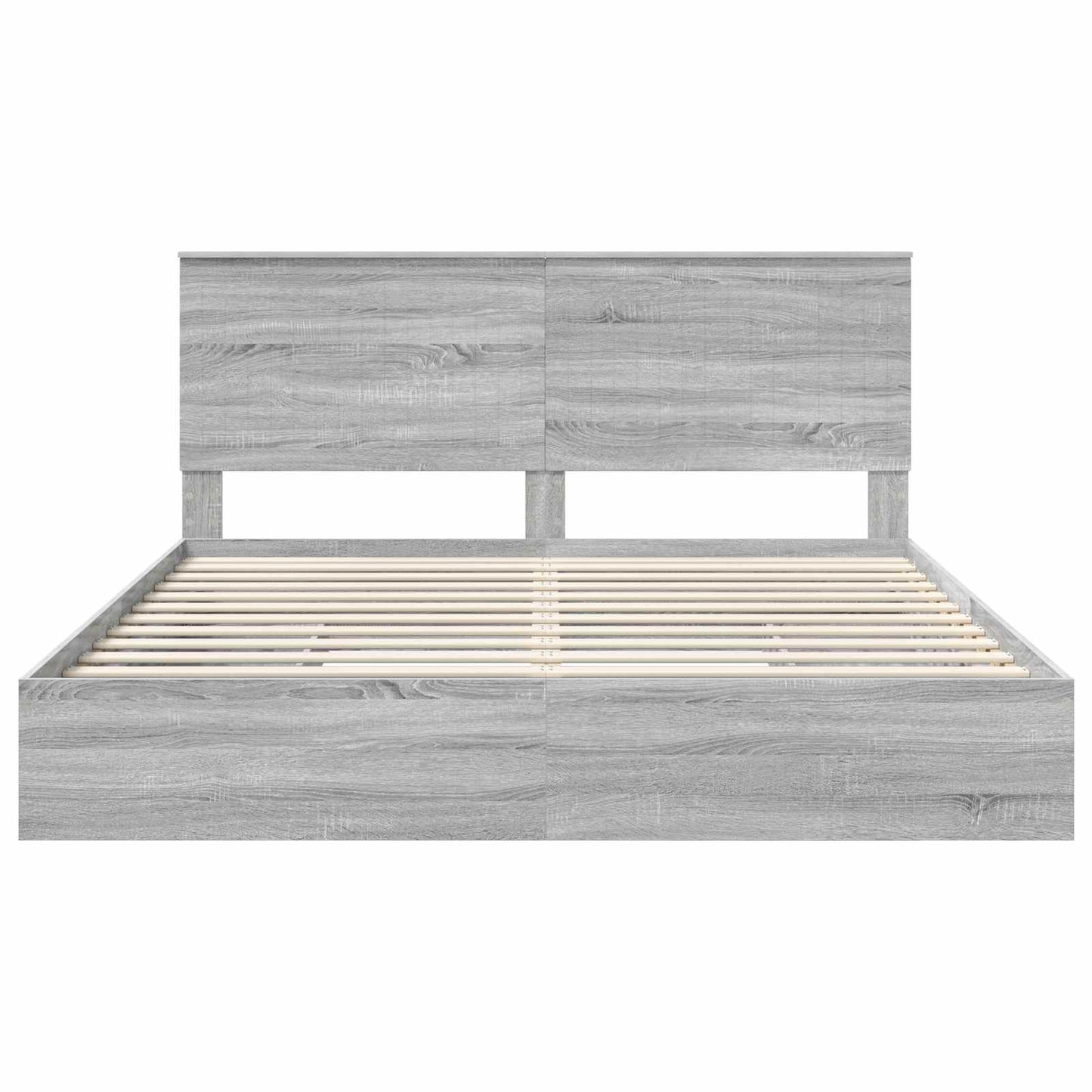 vidaXL Aufbewahrungsbett Graues Sonoma 180 x 200 cm Holzwerkstoff