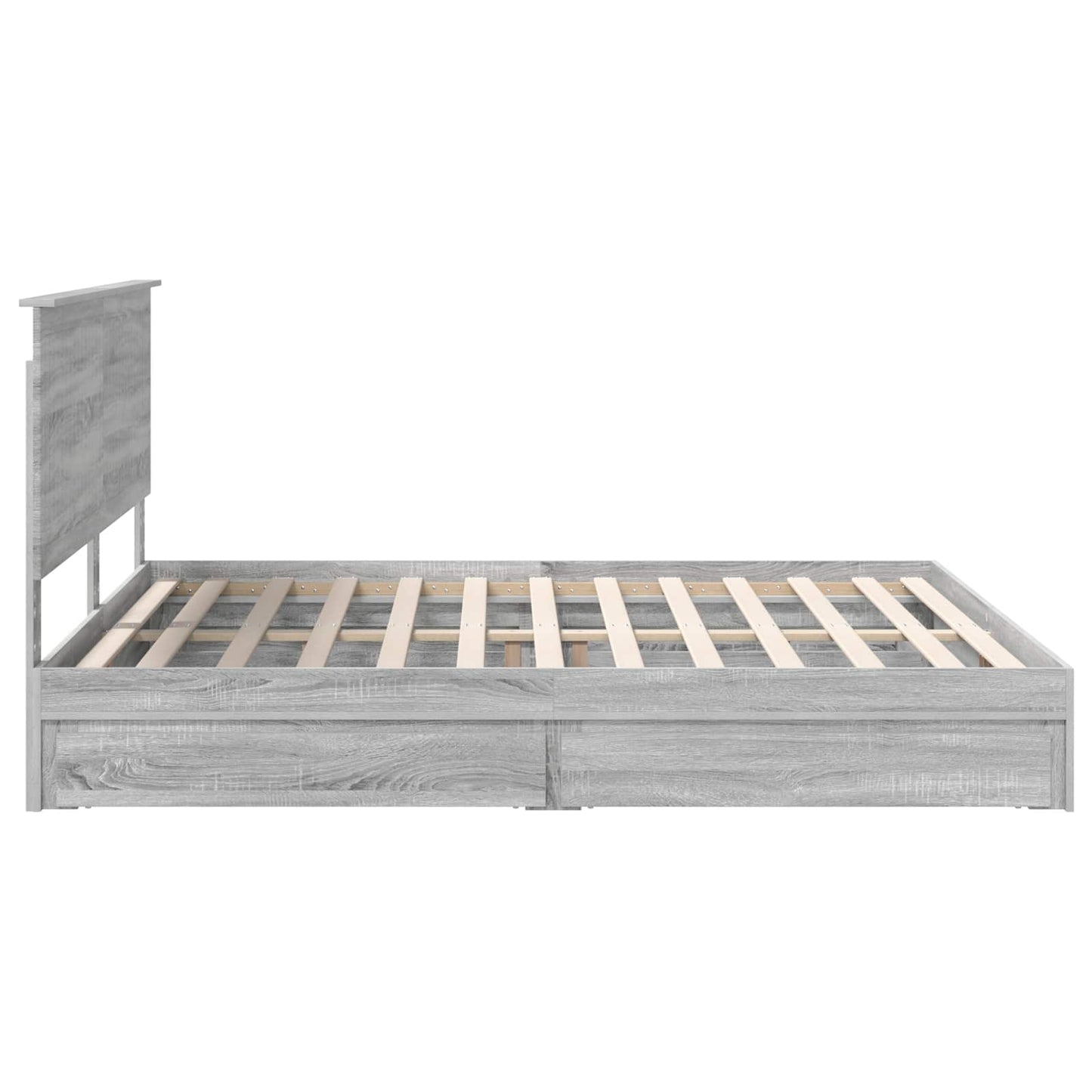 vidaXL Aufbewahrungsbett Graues Sonoma 180 x 200 cm Holzwerkstoff