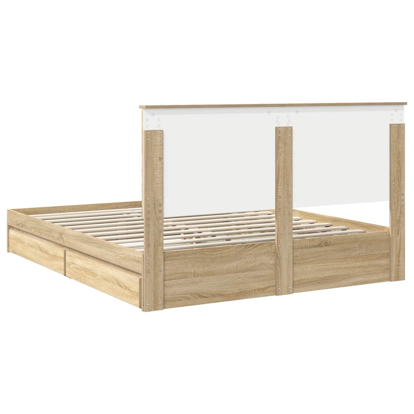 vidaXL Aufbewahrungsbett Sonoma-Eiche 160 x 200 cm Holzwerkstoff
