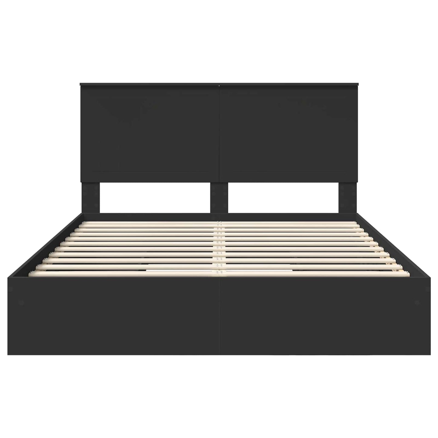 vidaXL Aufbewahrungsbett Schwarz 150 x 200 cm Holzwerkstoff