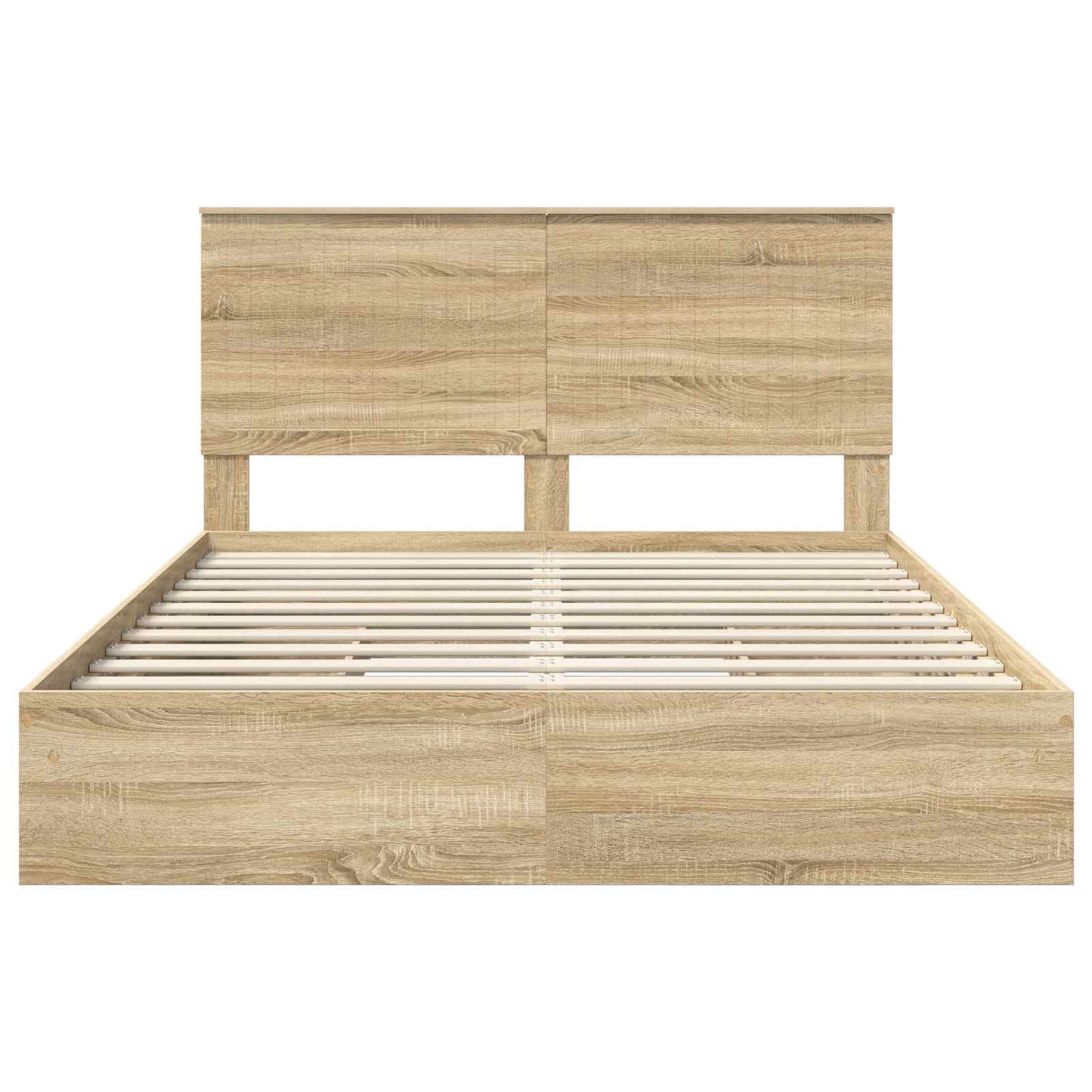 vidaXL Aufbewahrungsbett Sonoma-Eiche 150 x 200 cm Holzwerkstoff