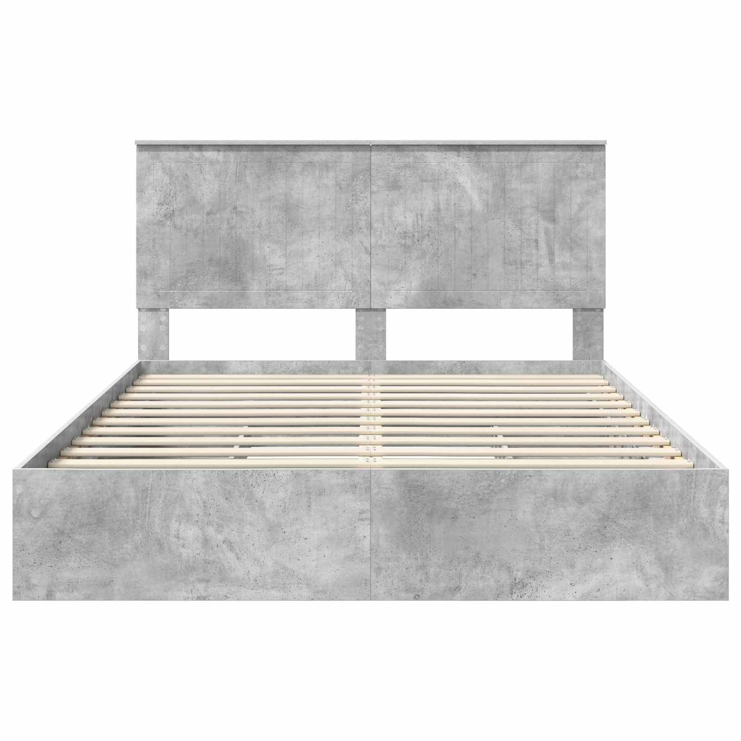 vidaXL Aufbewahrungsbett Beton Grau 150 x 200 cm Holzwerkstoff