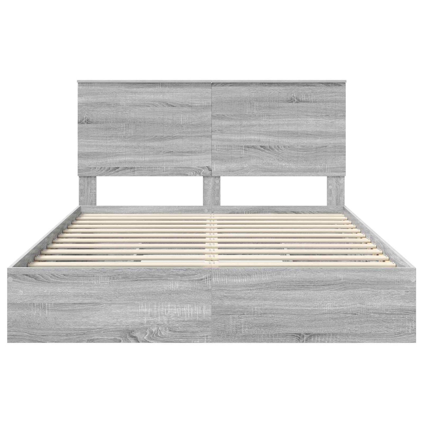 vidaXL Aufbewahrungsbett Graues Sonoma 150 x 200 cm Holzwerkstoff