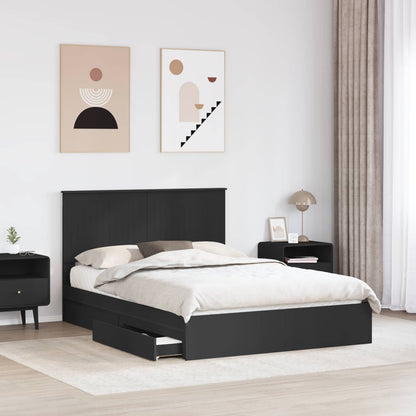 vidaXL Aufbewahrungsbett Schwarz 135 x 190 cm Holzwerkstoff