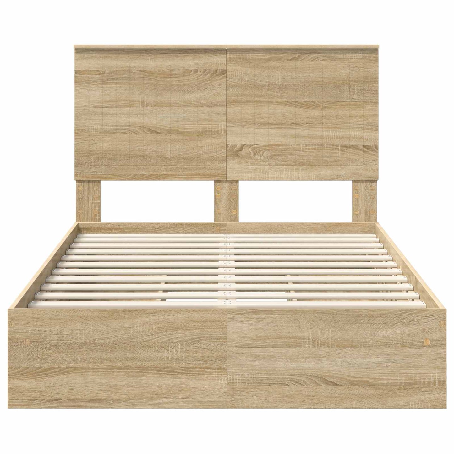 vidaXL Aufbewahrungsbett Sonoma-Eiche 120 x 200 cm Holzwerkstoff