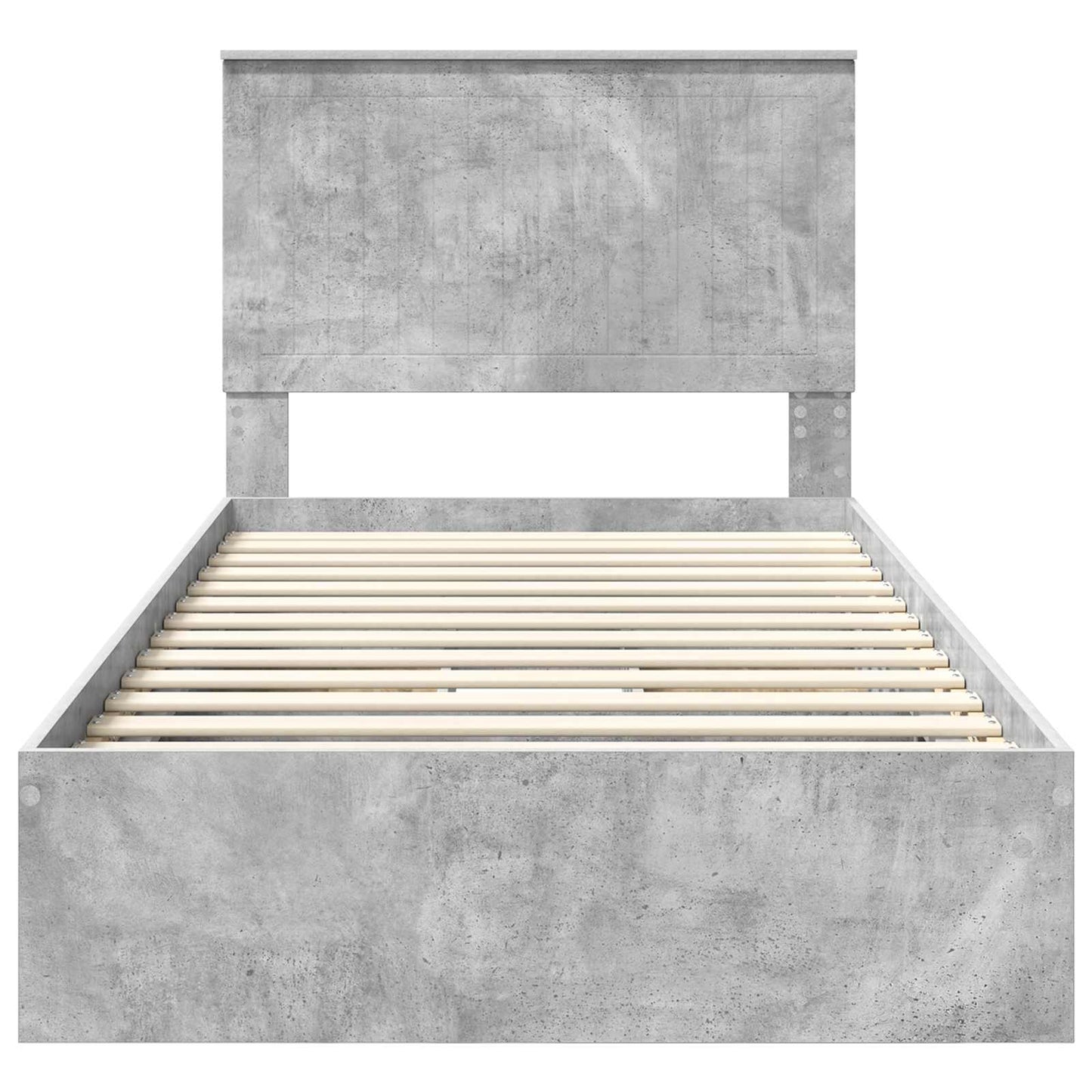 vidaXL Aufbewahrungsbett Beton Grau 100 x 200 cm Holzwerkstoff