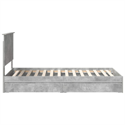 vidaXL Aufbewahrungsbett Beton Grau 100 x 200 cm Holzwerkstoff