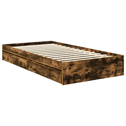 vidaXL Aufbewahrungsbett Geräucherte Eiche 100 x 200 cm Holzwerkstoff