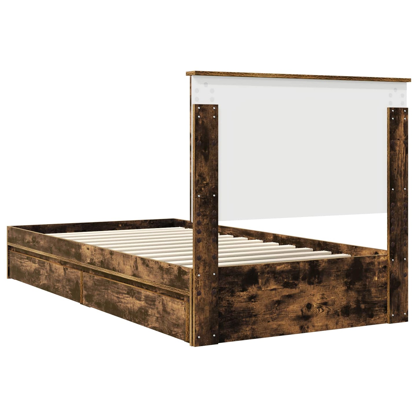 vidaXL Aufbewahrungsbett Geräucherte Eiche 100 x 200 cm Holzwerkstoff
