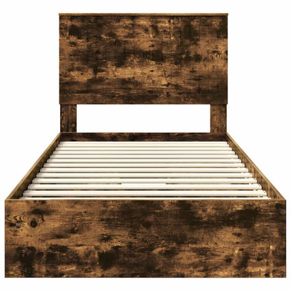 vidaXL Aufbewahrungsbett Geräucherte Eiche 100 x 200 cm Holzwerkstoff