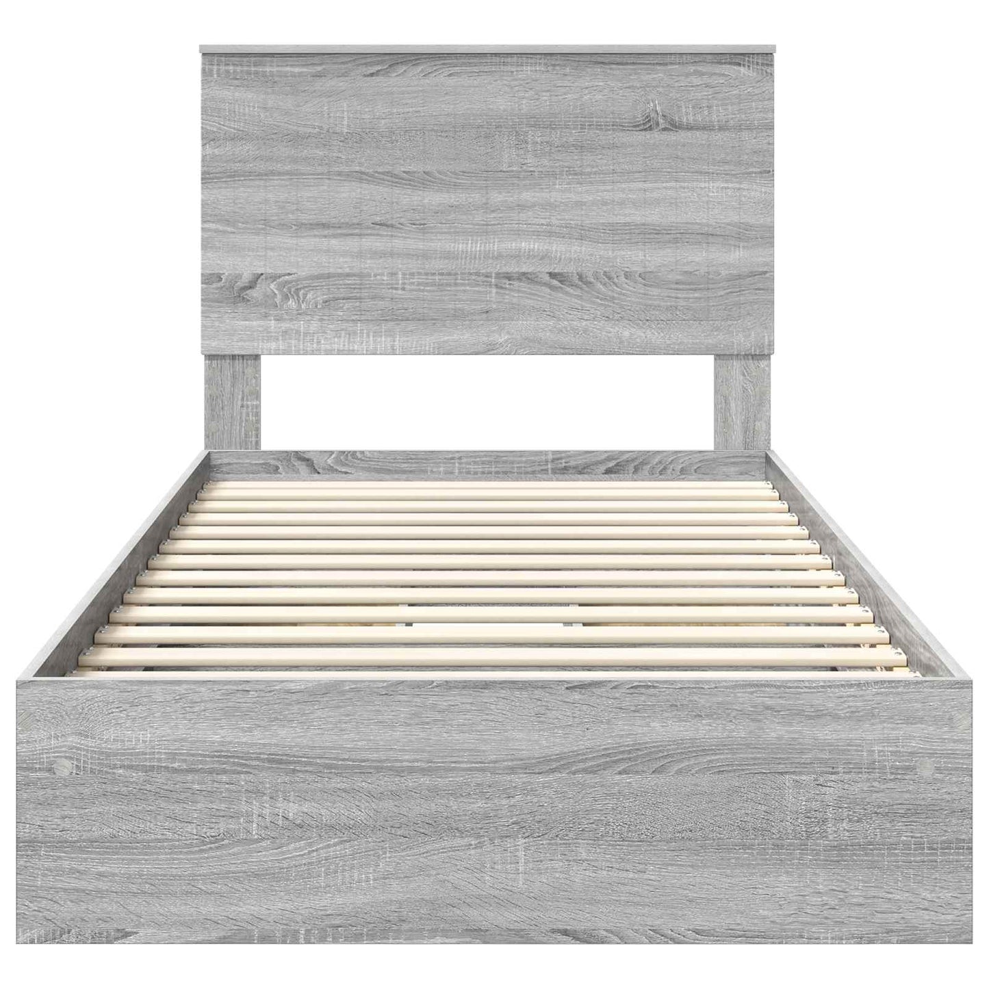 vidaXL Aufbewahrungsbett Graues Sonoma 100 x 200 cm Holzwerkstoff