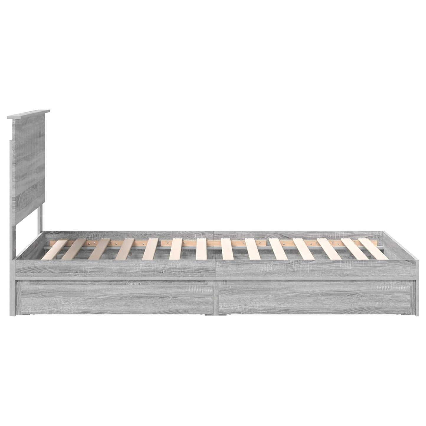 vidaXL Aufbewahrungsbett Graues Sonoma 100 x 200 cm Holzwerkstoff