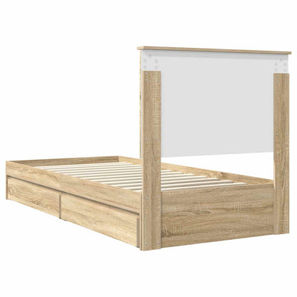 vidaXL Aufbewahrungsbett Sonoma-Eiche 90 x 200 cm Holzwerkstoff