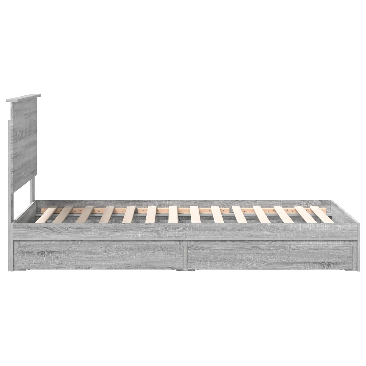 vidaXL Aufbewahrungsbett Graues Sonoma 90 x 190 cm Holzwerkstoff