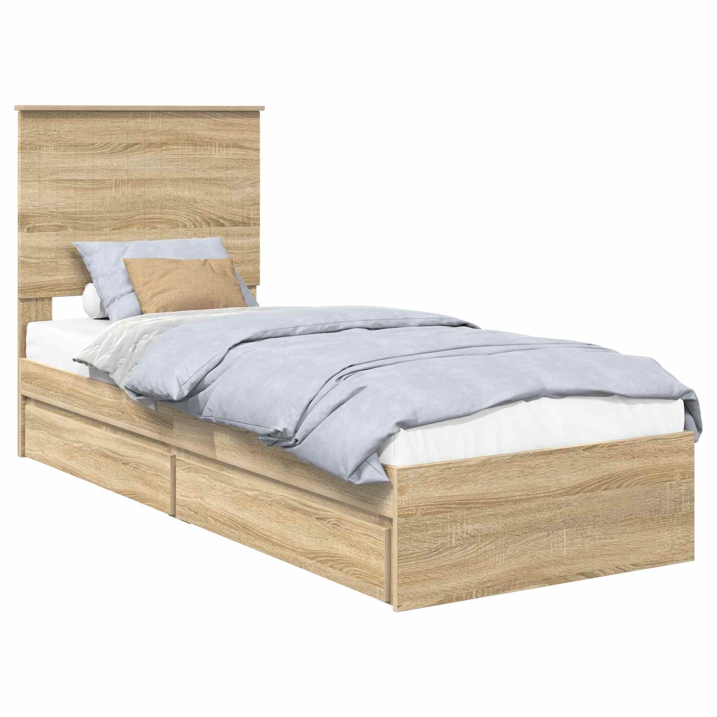 vidaXL Aufbewahrungsbett Sonoma-Eiche 75 x 190 cm Holzwerkstoff