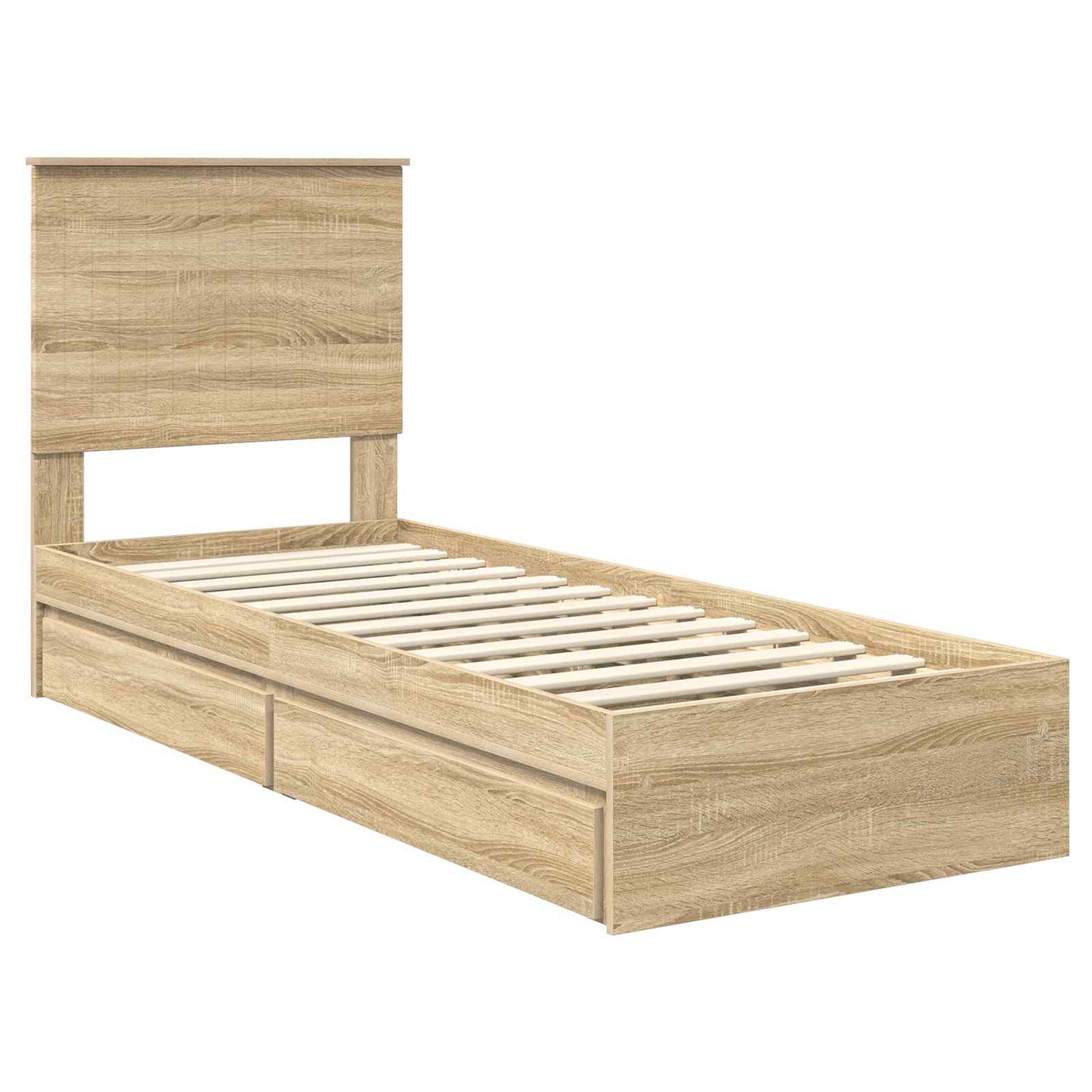vidaXL Aufbewahrungsbett Sonoma-Eiche 75 x 190 cm Holzwerkstoff