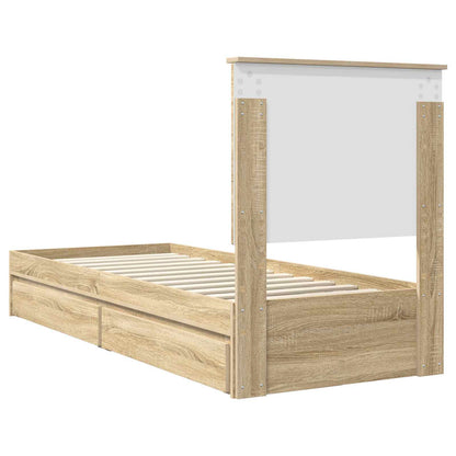 vidaXL Aufbewahrungsbett Sonoma-Eiche 75 x 190 cm Holzwerkstoff