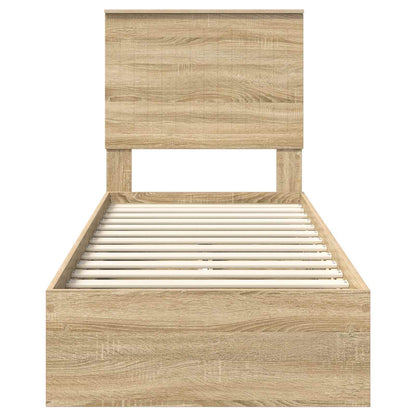 vidaXL Aufbewahrungsbett Sonoma-Eiche 75 x 190 cm Holzwerkstoff