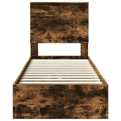 vidaXL Aufbewahrungsbett Geräucherte Eiche 75 x 190 cm Holzwerkstoff