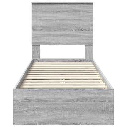 vidaXL Aufbewahrungsbett Graues Sonoma 75 x 190 cm Holzwerkstoff