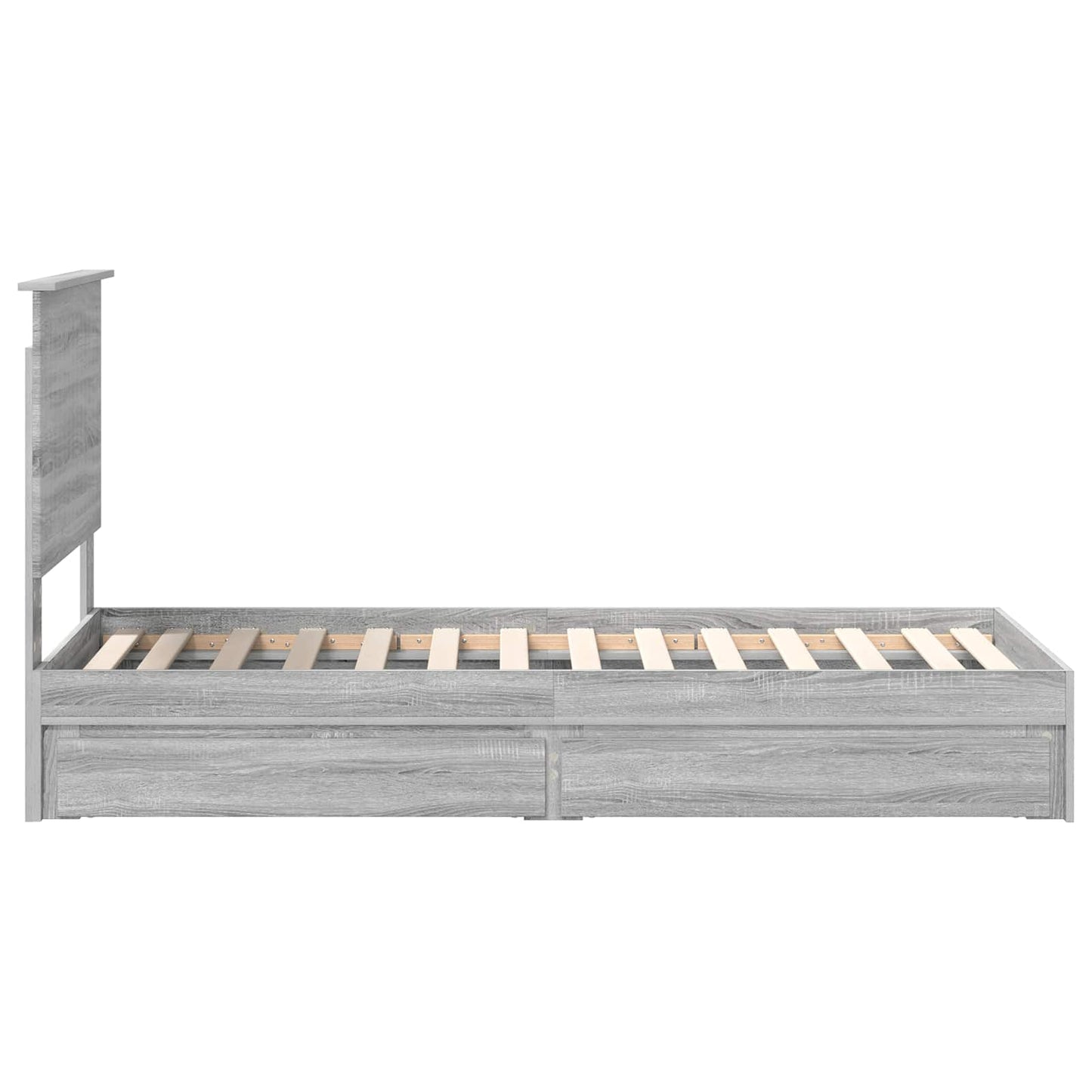vidaXL Aufbewahrungsbett Graues Sonoma 75 x 190 cm Holzwerkstoff