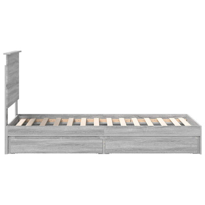 vidaXL Aufbewahrungsbett Graues Sonoma 75 x 190 cm Holzwerkstoff