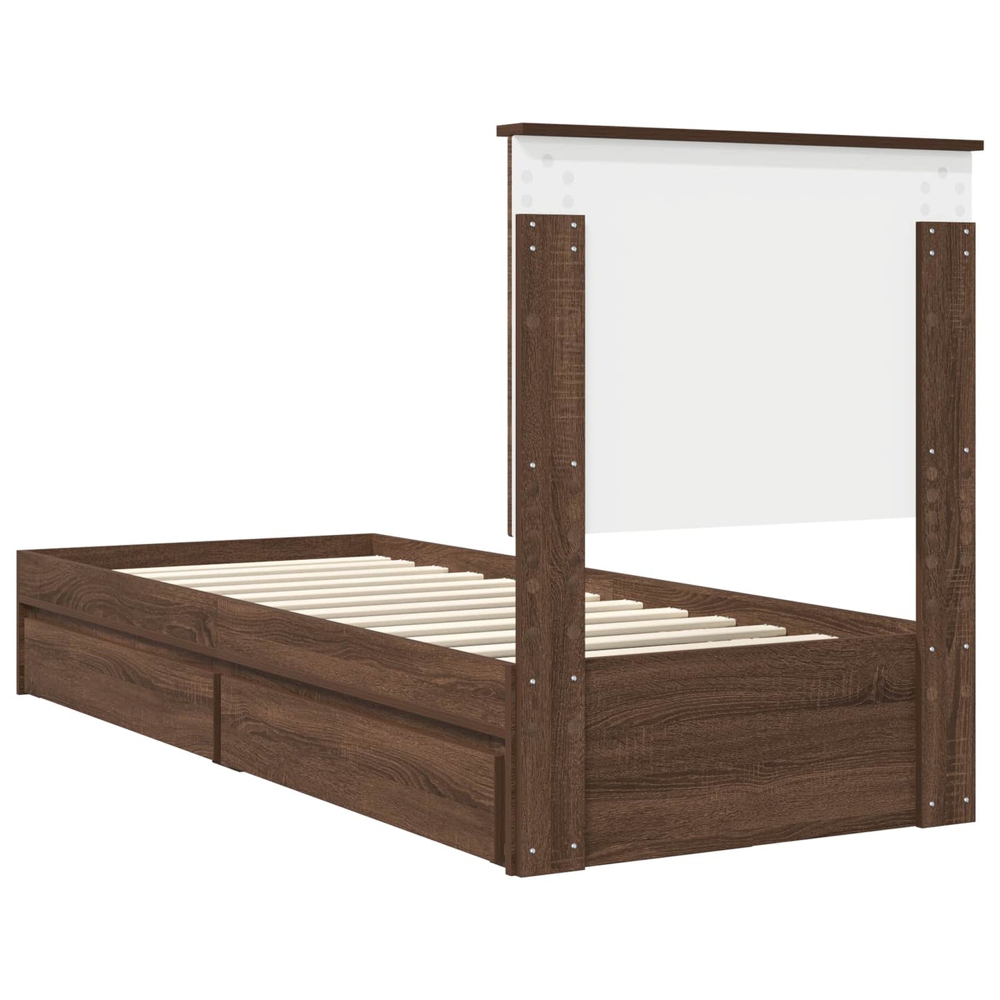 vidaXL Aufbewahrungsbett Braun Eichen-Optik 75 x 190 cm Holzwerkstoff