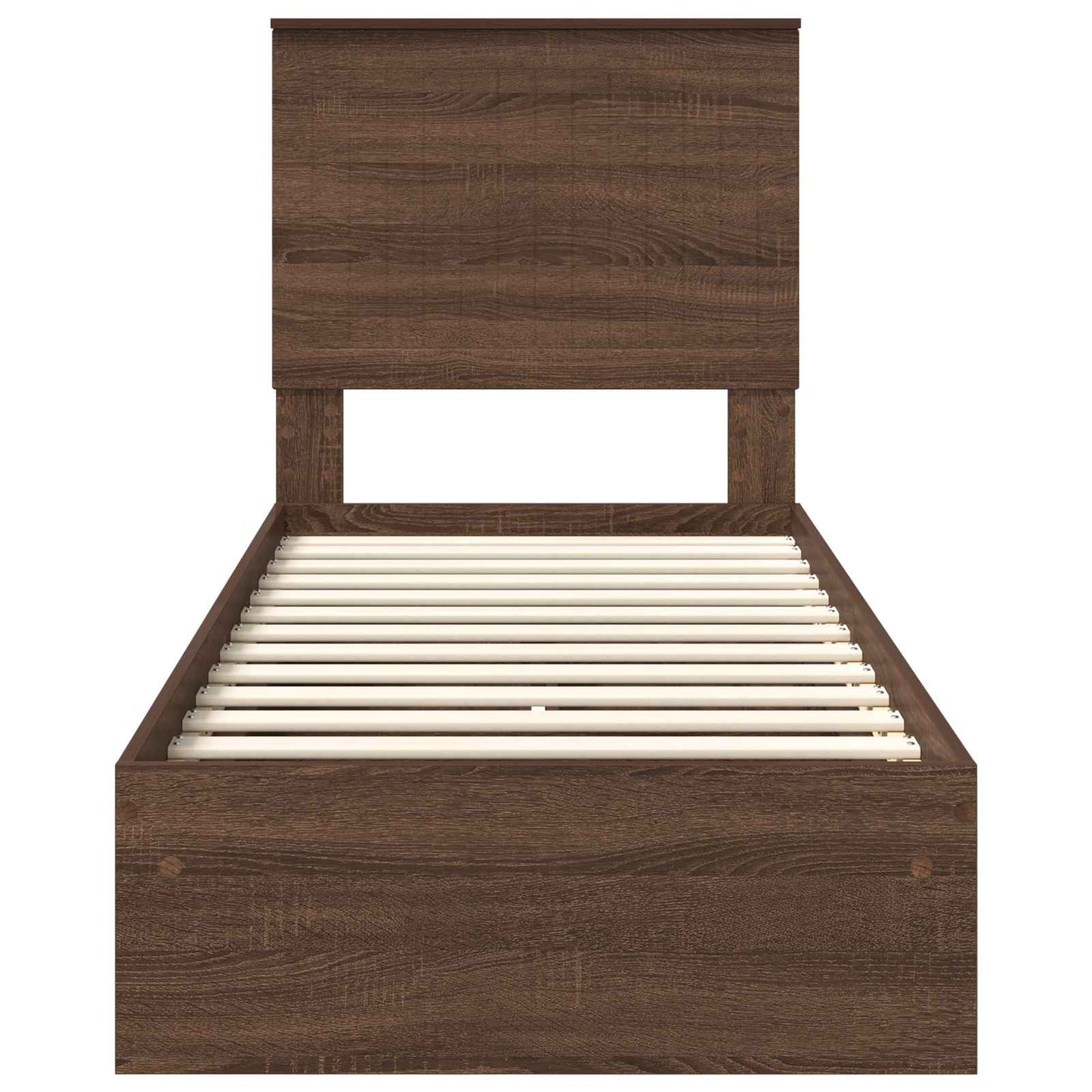 vidaXL Aufbewahrungsbett Braun Eichen-Optik 75 x 190 cm Holzwerkstoff