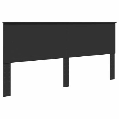 vidaXL Bettrahmen Schwarz und Silber 200 x 200 cm Holzwerkstoff