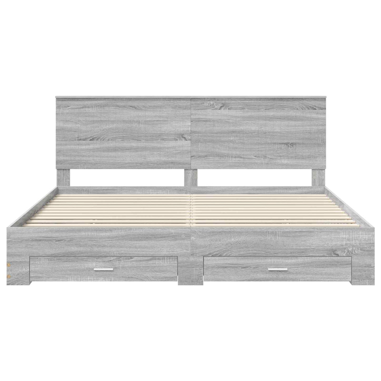 vidaXL Bettrahmen Graues Sonoma 200 x 200 cm Holzwerkstoff