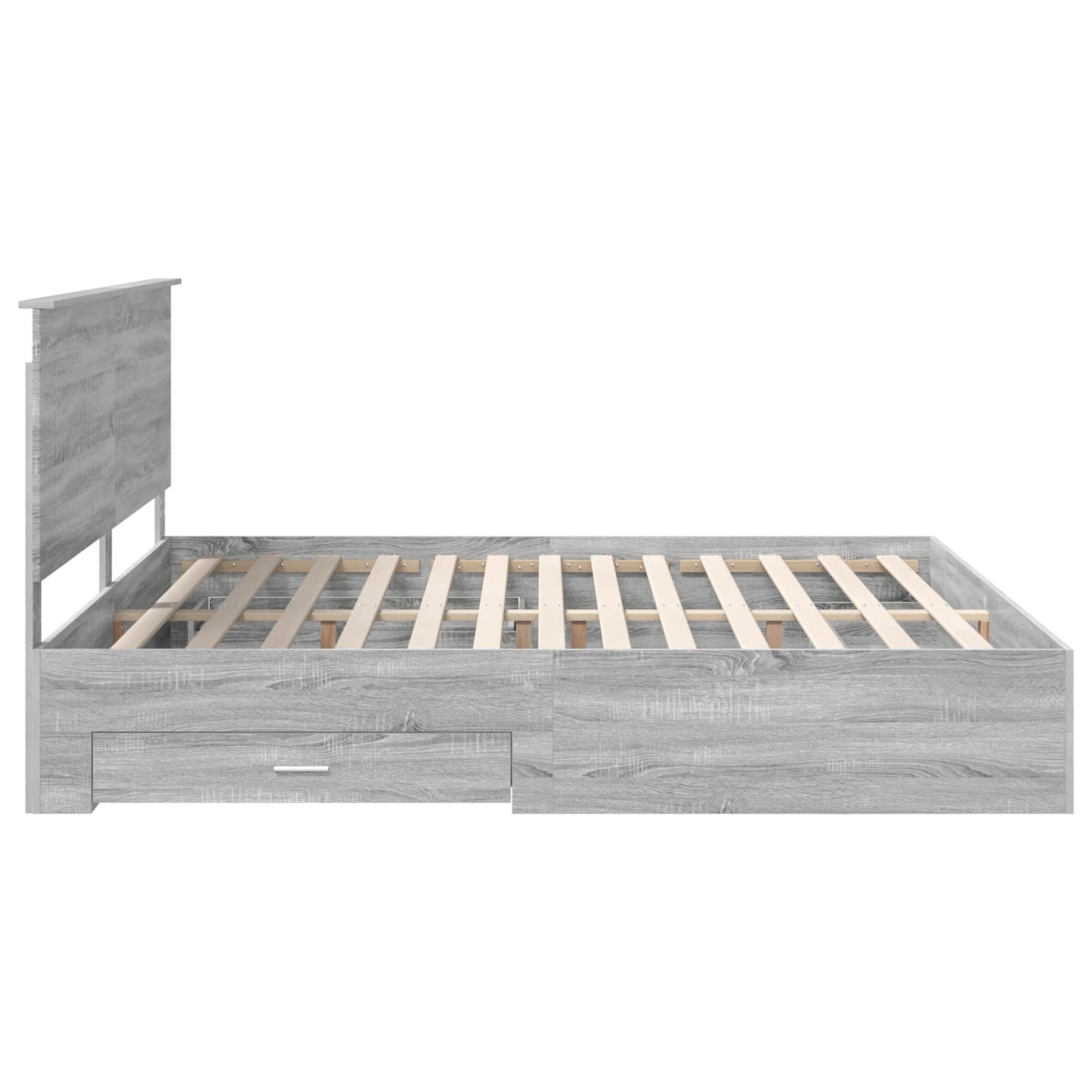vidaXL Bettrahmen Graues Sonoma 200 x 200 cm Holzwerkstoff