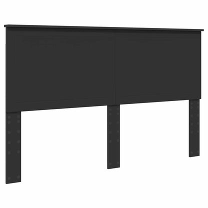 vidaXL Bettrahmen mit Kopfteil Schwarz 160 x 200 cm Holzwerkstoff