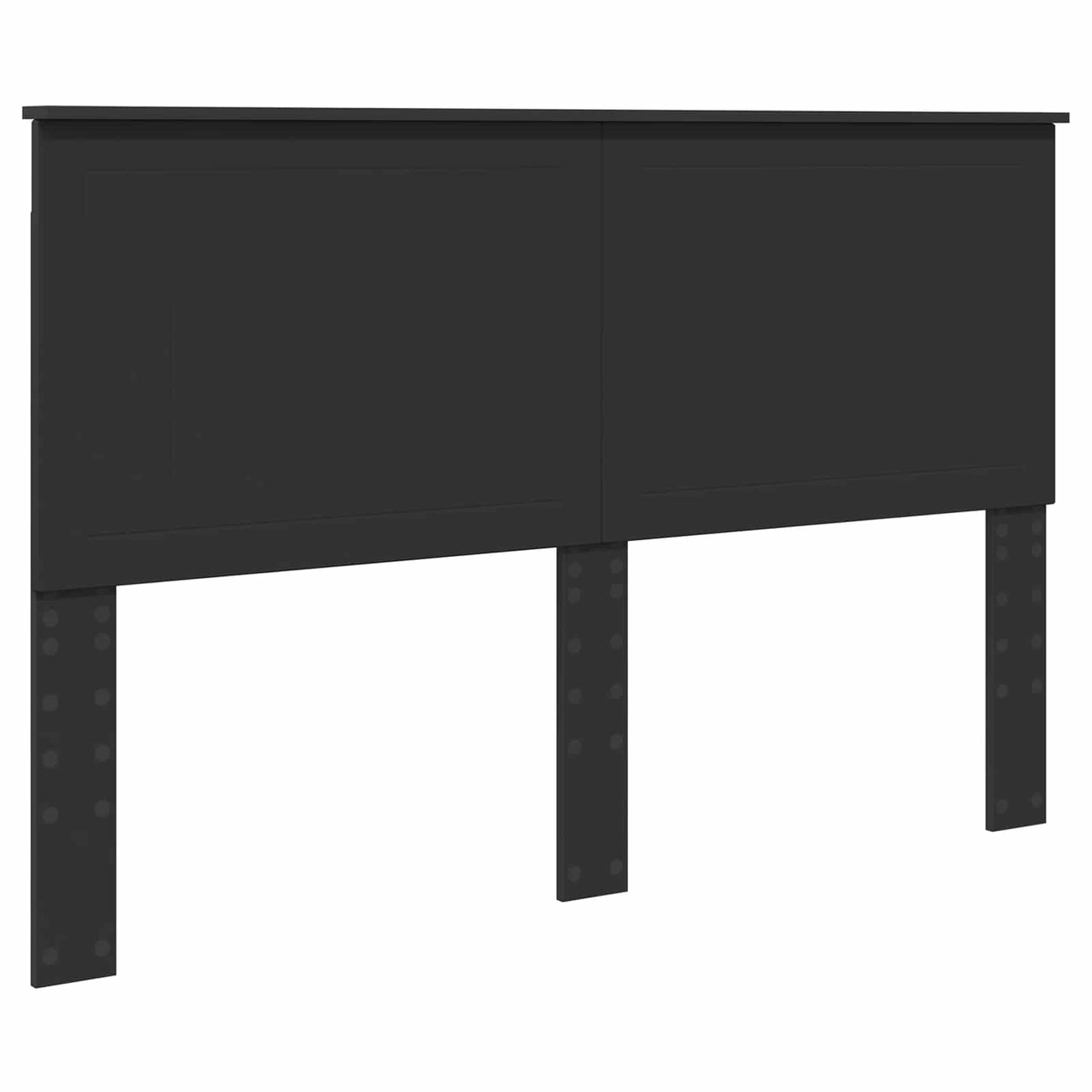 vidaXL Bettrahmen Schwarz und Silber 150 x 200 cm Holzwerkstoff