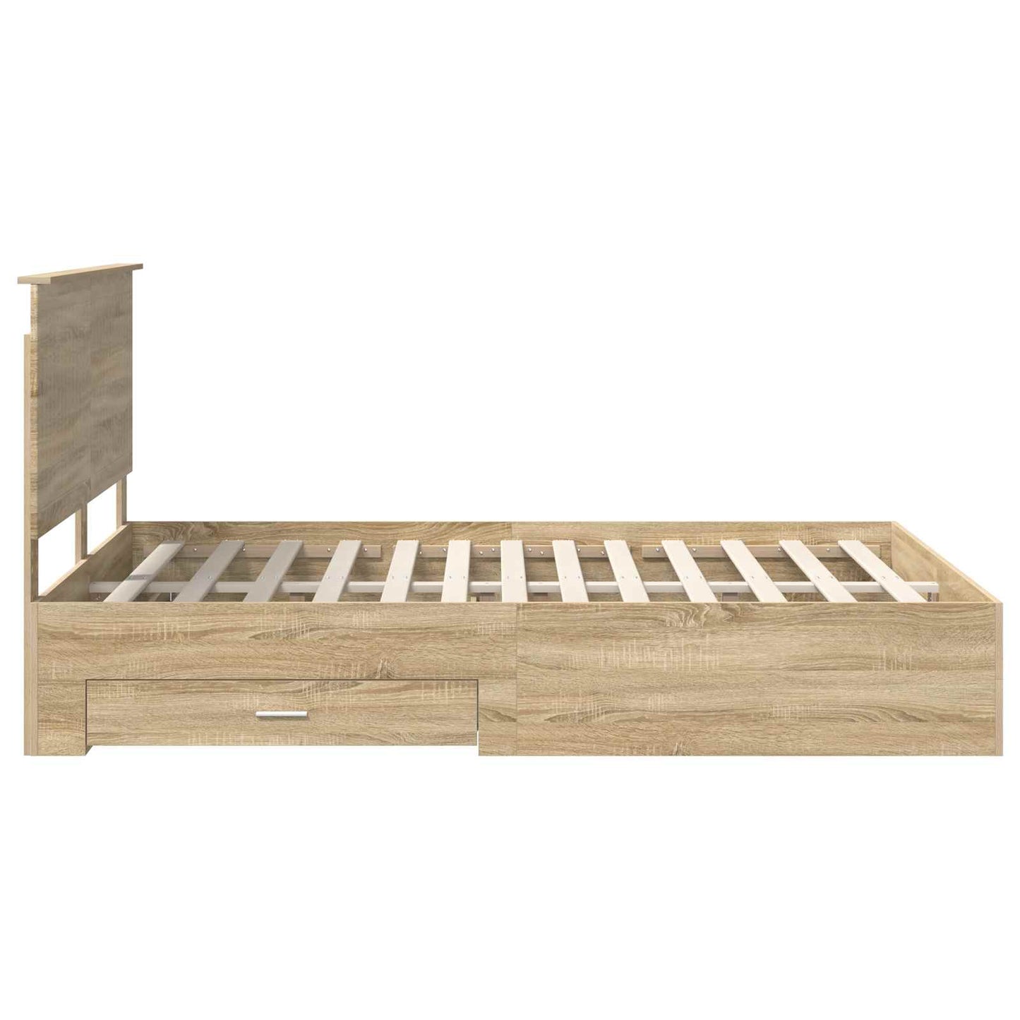 Bettrahmen mit Kopfteil Sonoma-Eiche 150 x 200 cm Holzwerkstoff