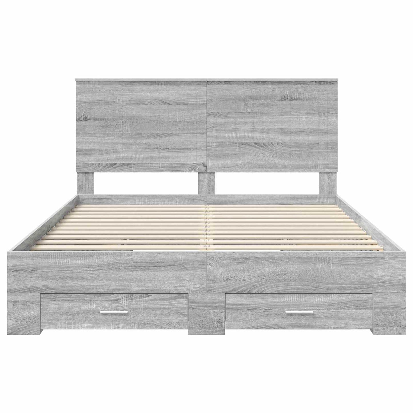 vidaXL Cadre de lit gris Sonoma 150 x 200 cm Bois d'ingénierie