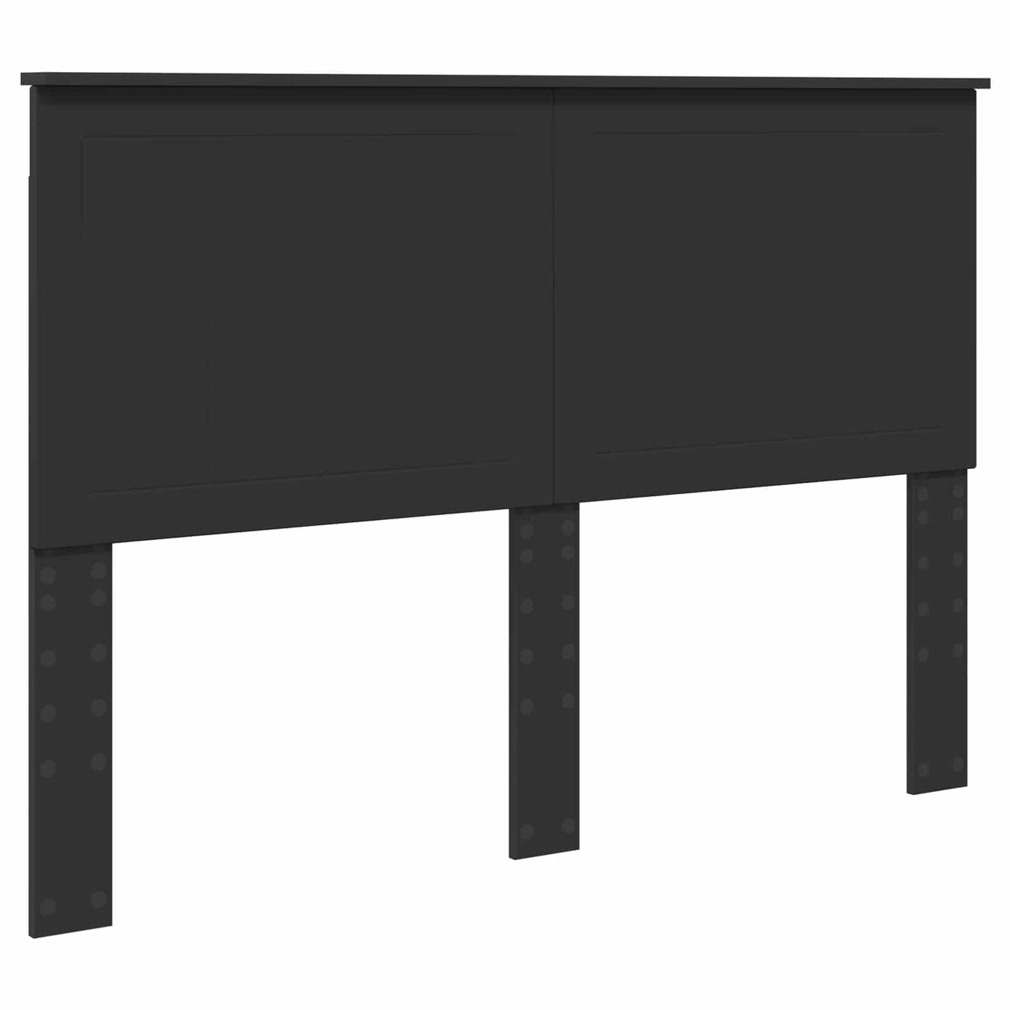 vidaXL Bettrahmen mit Kopfteil Schwarz 140 x 190 cm Holzwerkstoff