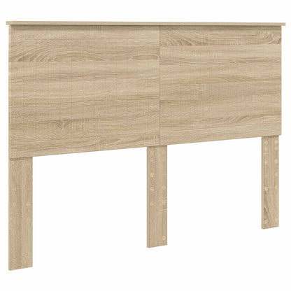 vidaXL Bettrahmen mit Kopfteil Sonoma-Eiche 140 x 190 cm Holzwerkstoff