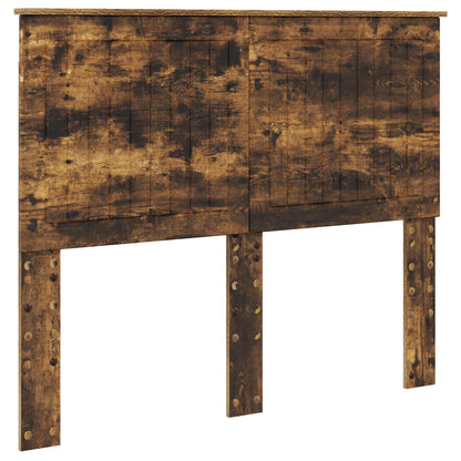 vidaXL Bettrahmen Geräucherte Eiche 135 x 190 cm Holzwerkstoff