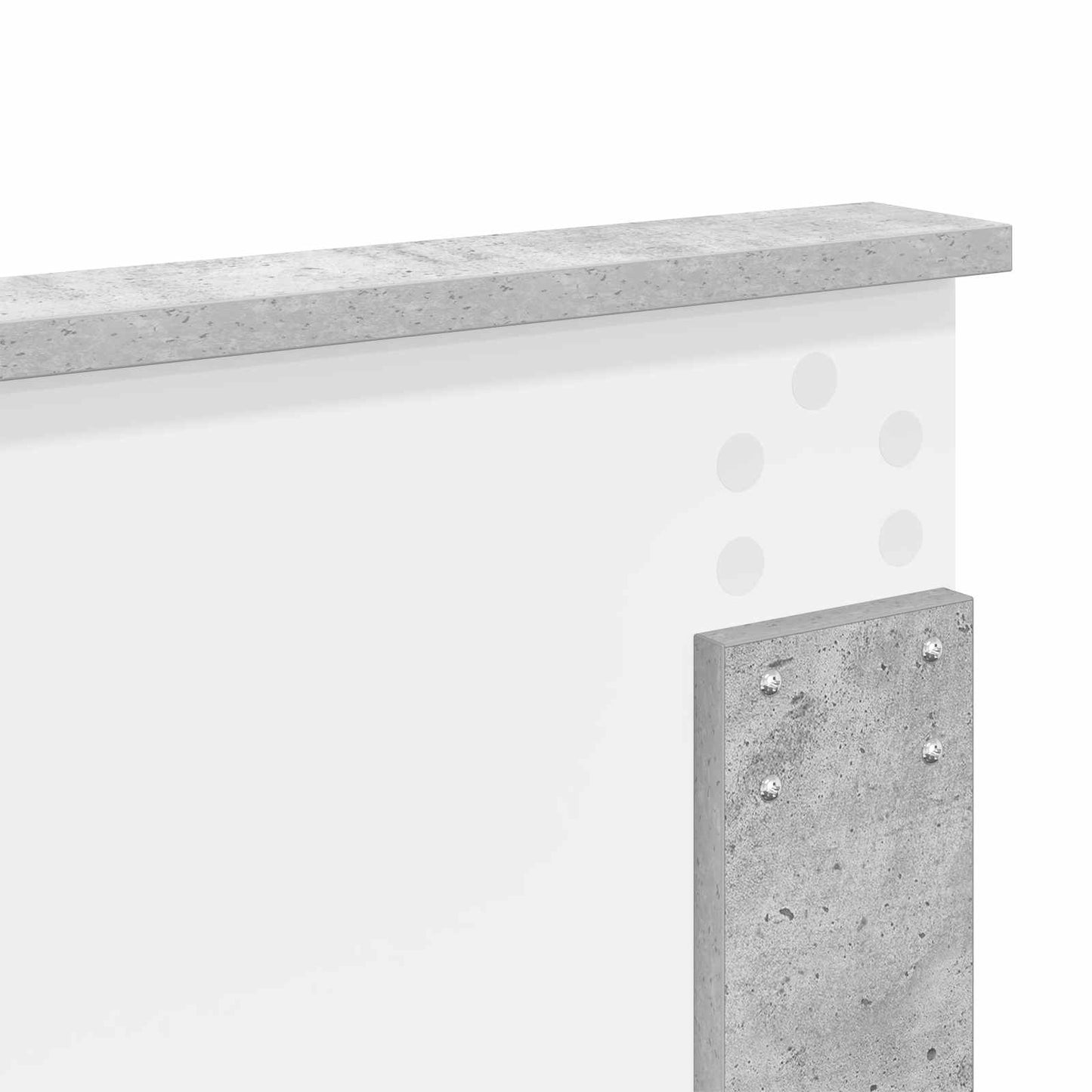 vidaXL Bettrahmen mit Kopfteil Beton Grau 120 x 200 cm Holzwerkstoff