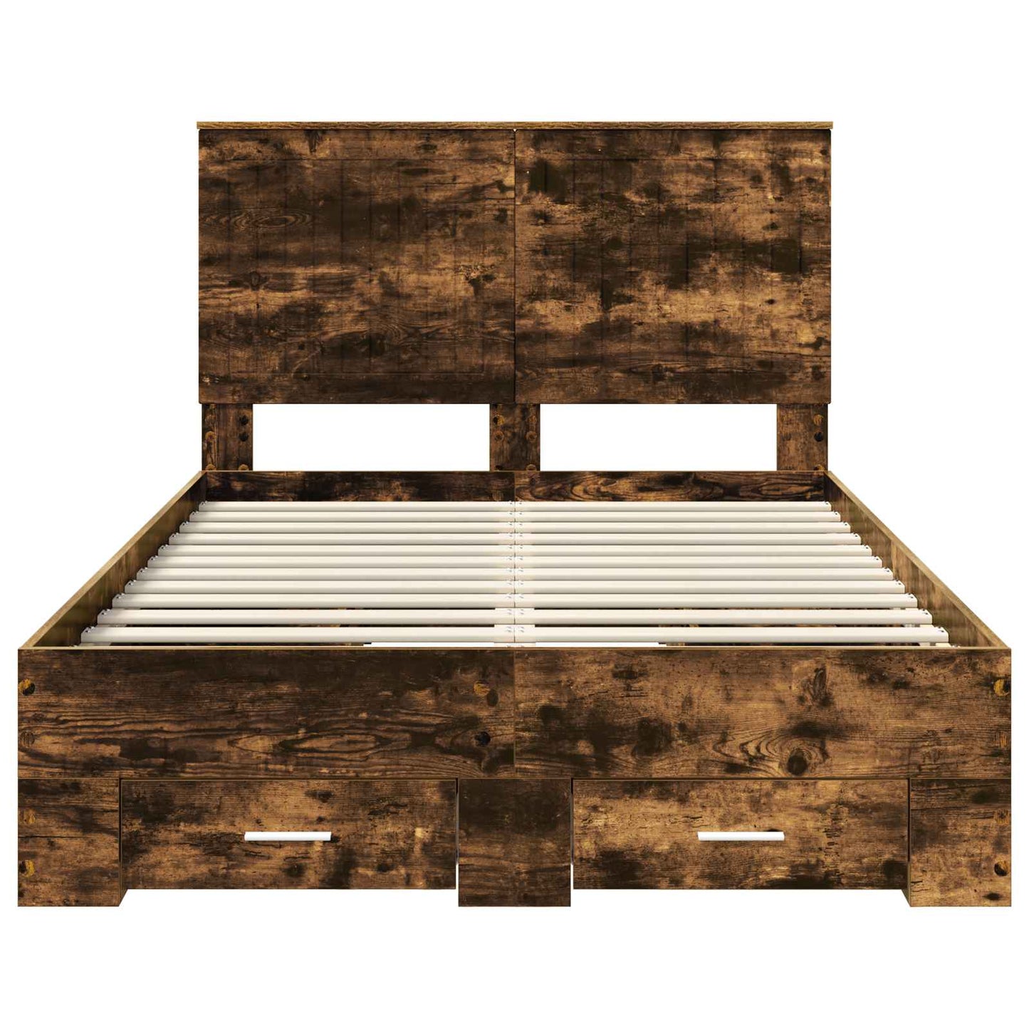 vidaXL Bettrahmen Geräucherte Eiche 120 x 200 cm Holzwerkstoff