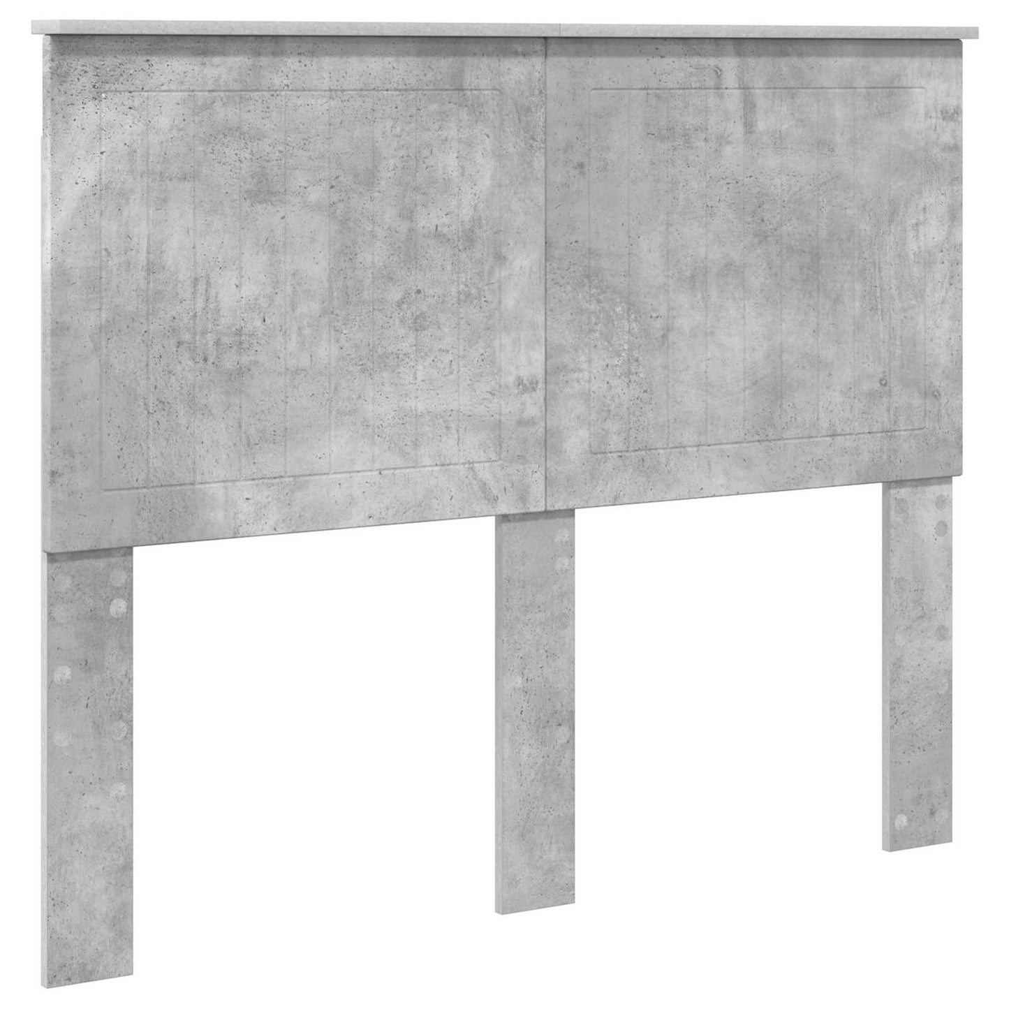 vidaXL Bettrahmen mit Kopfteil Beton Grau 120 x 190 cm Holzwerkstoff