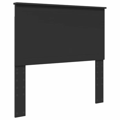 vidaXL Bettrahmen Schwarz und Silber 90 x 200 cm Holzwerkstoff