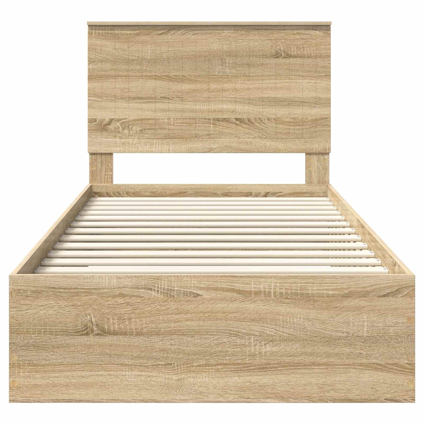 vidaXL Cadre de lit avec tête de lit chêne Sonoma 100 x 200 cm Bois d'ingénierie