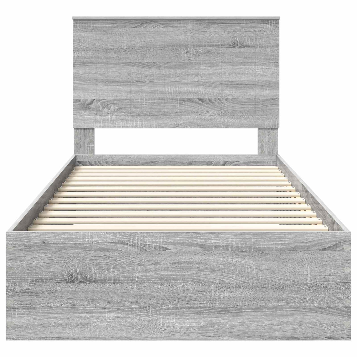 vidaXL Cadre de lit Gris Sonoma 100 x 200 cm Bois d'ingénierie