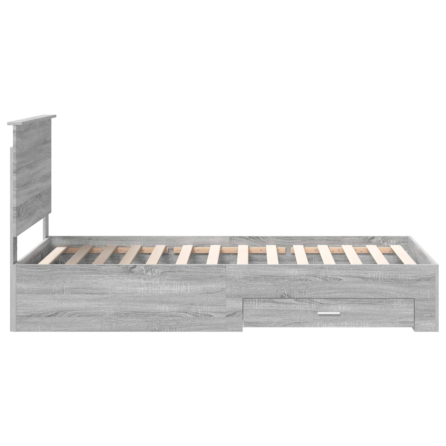 vidaXL Cadre de lit Gris Sonoma 100 x 200 cm Bois d'ingénierie