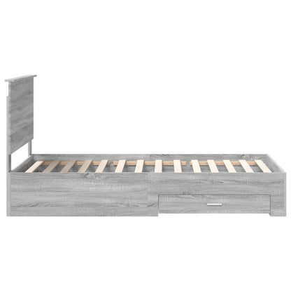 vidaXL Cadre de lit Gris Sonoma 100 x 200 cm Bois d'ingénierie