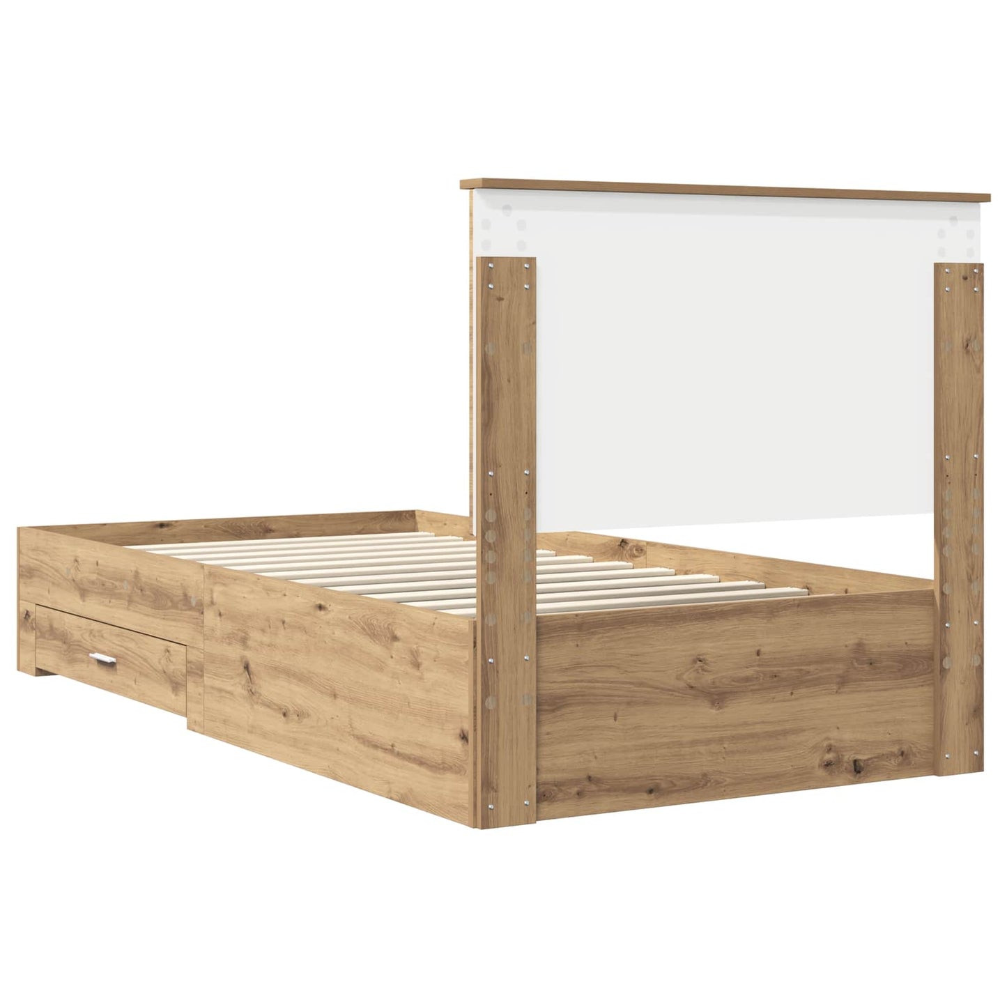 vidaXL Bettrahmen Artisan-Eiche 100 x 200 cm Holzwerkstoff