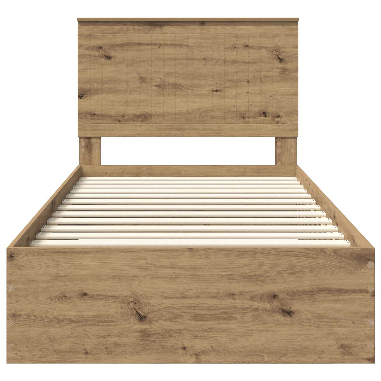 vidaXL Bettrahmen Artisan-Eiche 100 x 200 cm Holzwerkstoff