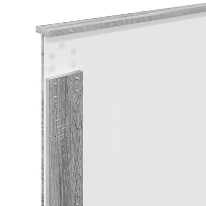 vidaXL Bettrahmen mit Kopfteil Graues Sonoma 90 x 200 cm Holzwerkstoff