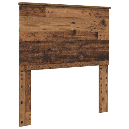 Cadre de lit avec tête de lit vidaXL bois de récupération 90 x 200 cm bois d'ingénierie